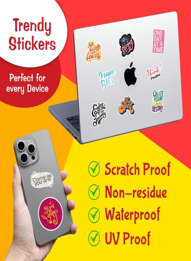 CodersParadise - Pack of 250+ Motivation Inspiration Stickers for Laptop - Waterproof Residue Free Positive Words Motivational Inspirational Quote Sticker - Image 3